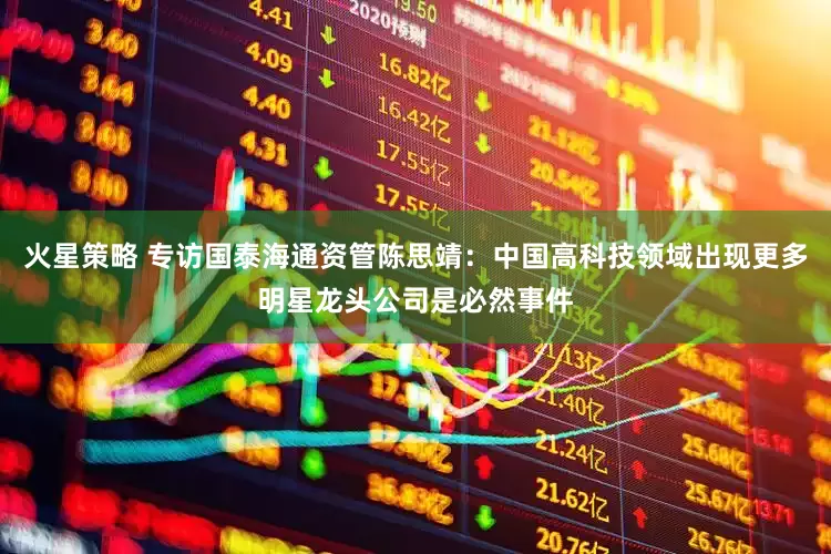 火星策略 专访国泰海通资管陈思靖：中国高科技领域出现更多明星龙头公司是必然事件